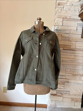 Denim & Co Olive Green Women’s  Jacket